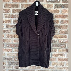 HHN by Haute Hippie Merino Wool Black Chunky Sweater Small